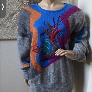 Escada Margaretha Ley Mohair Blend Sweater Grey Design